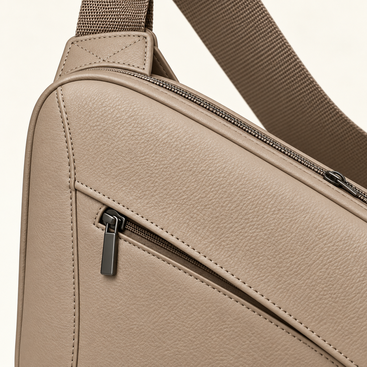 Diagonal Panel Sling Bag for Outings