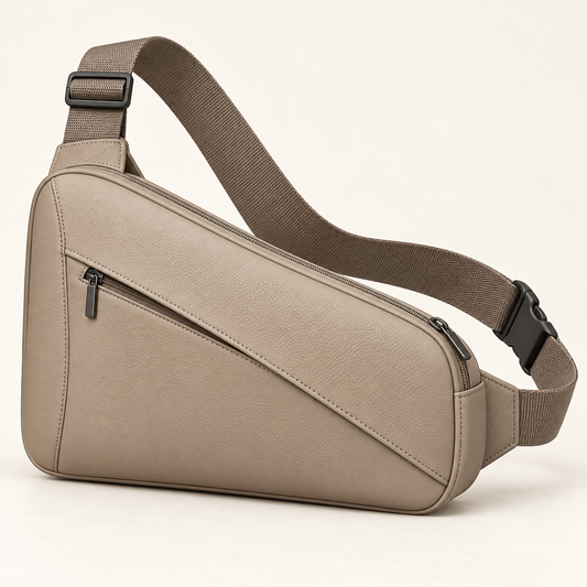 Diagonal Panel Sling Bag for Outings